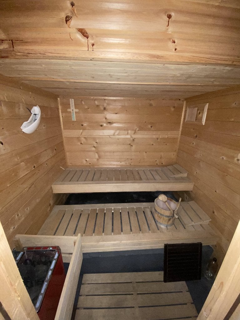 Sauna Saunawelt 178x178, Ophalen, Gebruikt, Fins of Traditioneel, Complete sauna