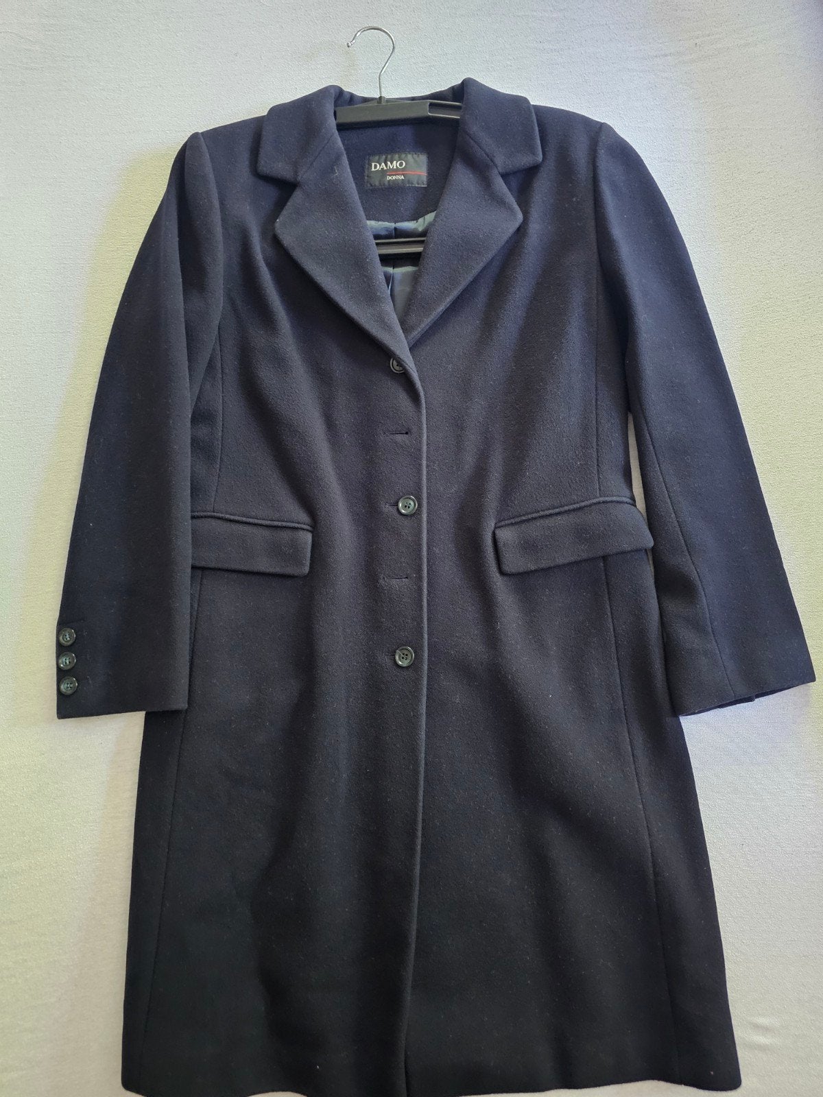 Damo Donna Wollen Kasjmier Jas Maat 38/40 (M), Kleding | Dames, Jassen | Winter, Maat 38/40 (M), Damo Donna, Zwart, Ophalen of Verzenden
