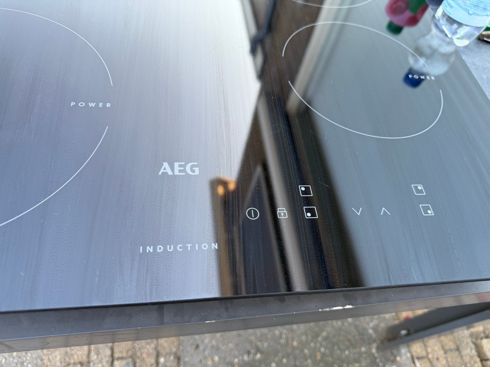 AEG HK604200IB Inductiekookplaat -  gebruikt, Witgoed en Apparatuur, Kookplaten, Ophalen, Gebruikt, 4 kookzones, Energieklasse A of zuiniger