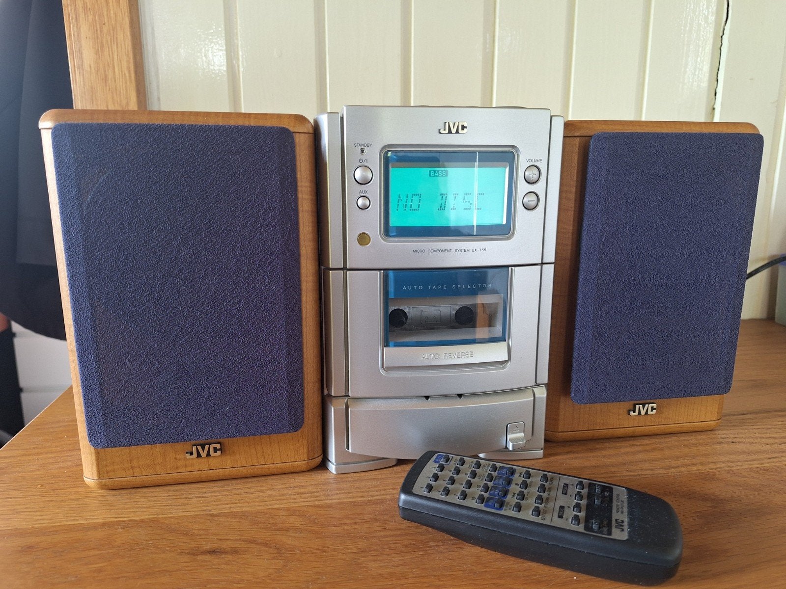JVC Micro Component System UX-T55 met afstandsbediening, Audio, Tv en Foto, Stereo-sets, Zo goed als nieuw, Cassettedeck, Cd-speler