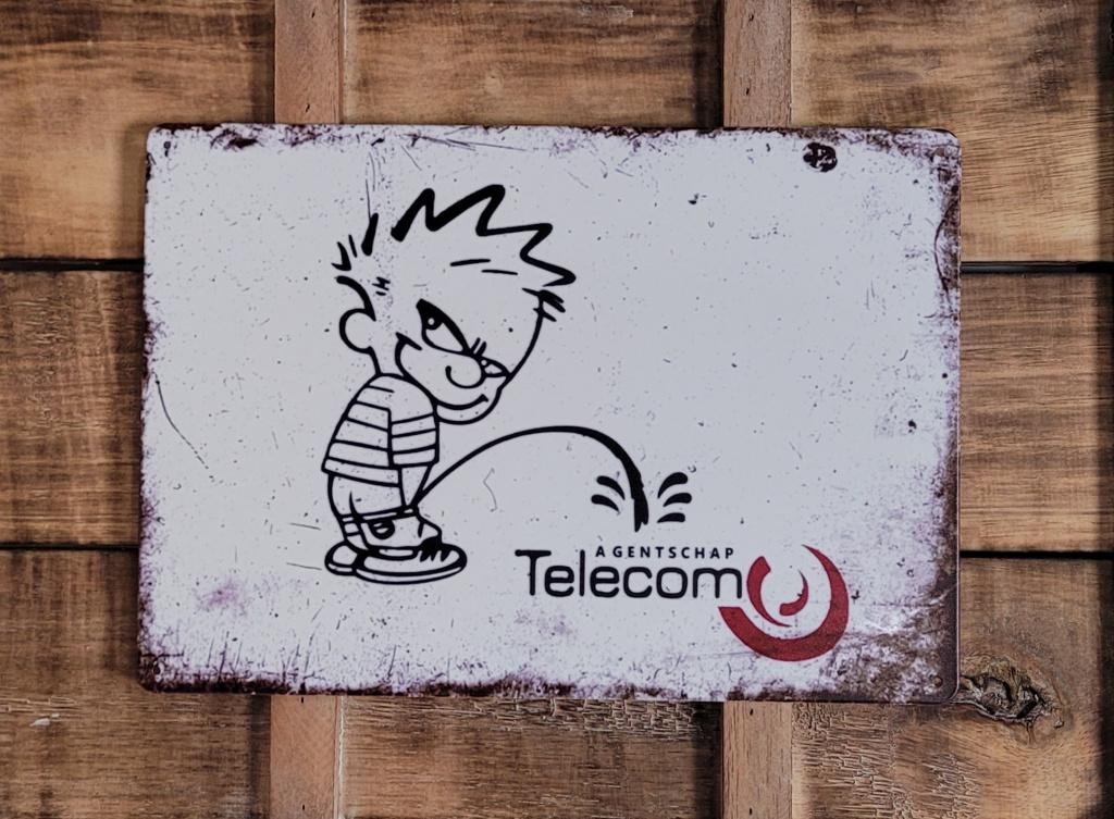 Agentschap telecom etherpiraten reclamebord van metaal deco, Info@deconoord.nl, Deco Noord, Nieuw, Ophalen of Verzenden