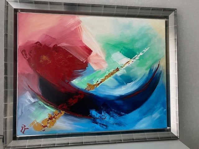 Kleurrijk schilderij, Ophalen