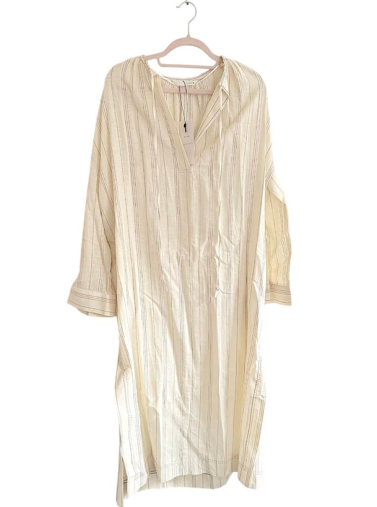 Tuniekjurk met linnen Zara nieuw met label, Kleding | Dames, Maat 38/40 (M), Beige, Nieuw, Ophalen of Verzenden