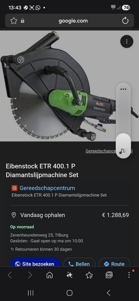 Eibenstock ETR 400.1 P Diamantslijpmachine Set, Ophalen of Verzenden