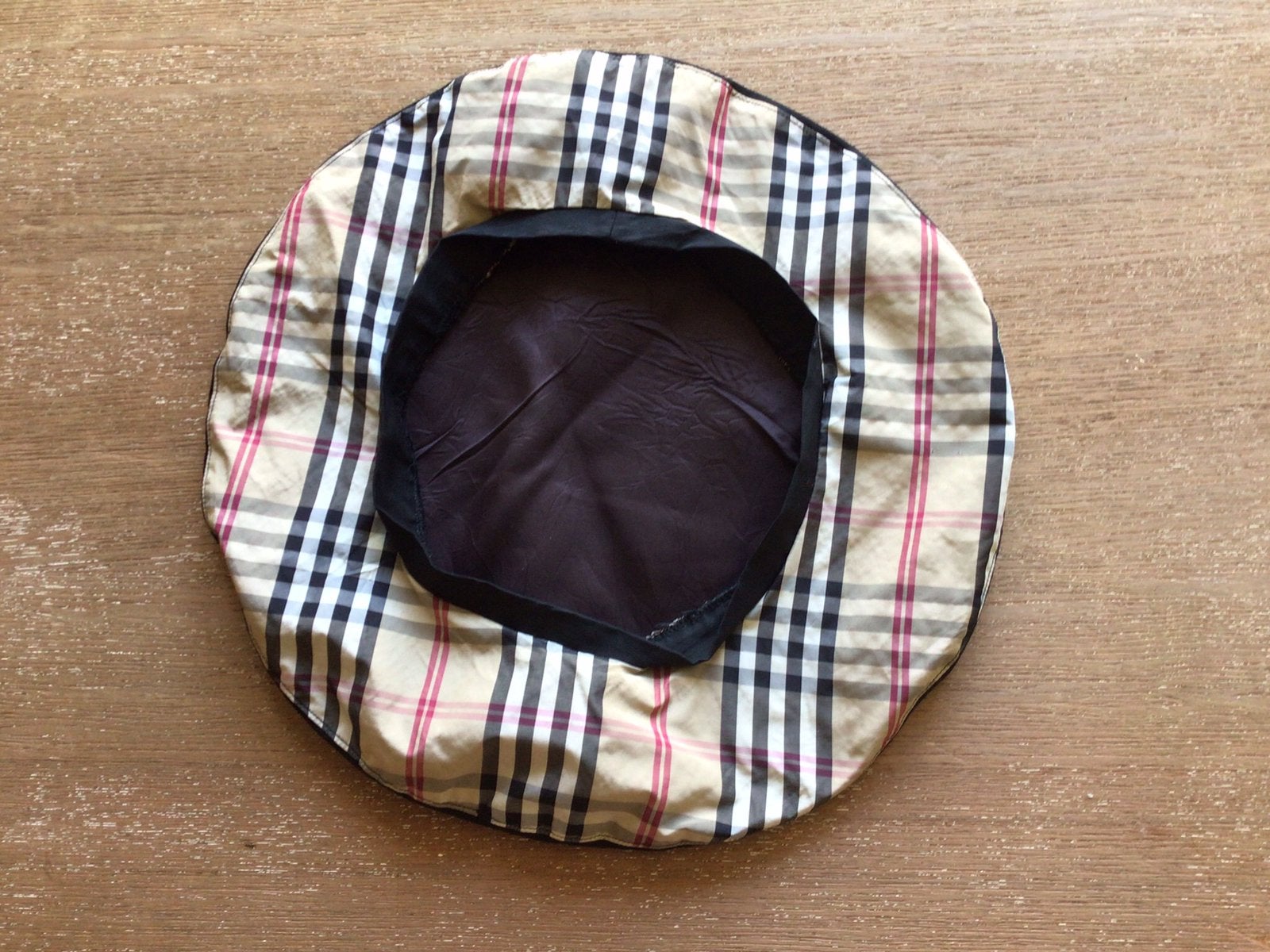 Vintage baret, Burberry look., Ophalen of Verzenden, Zo goed als nieuw, Sjaal