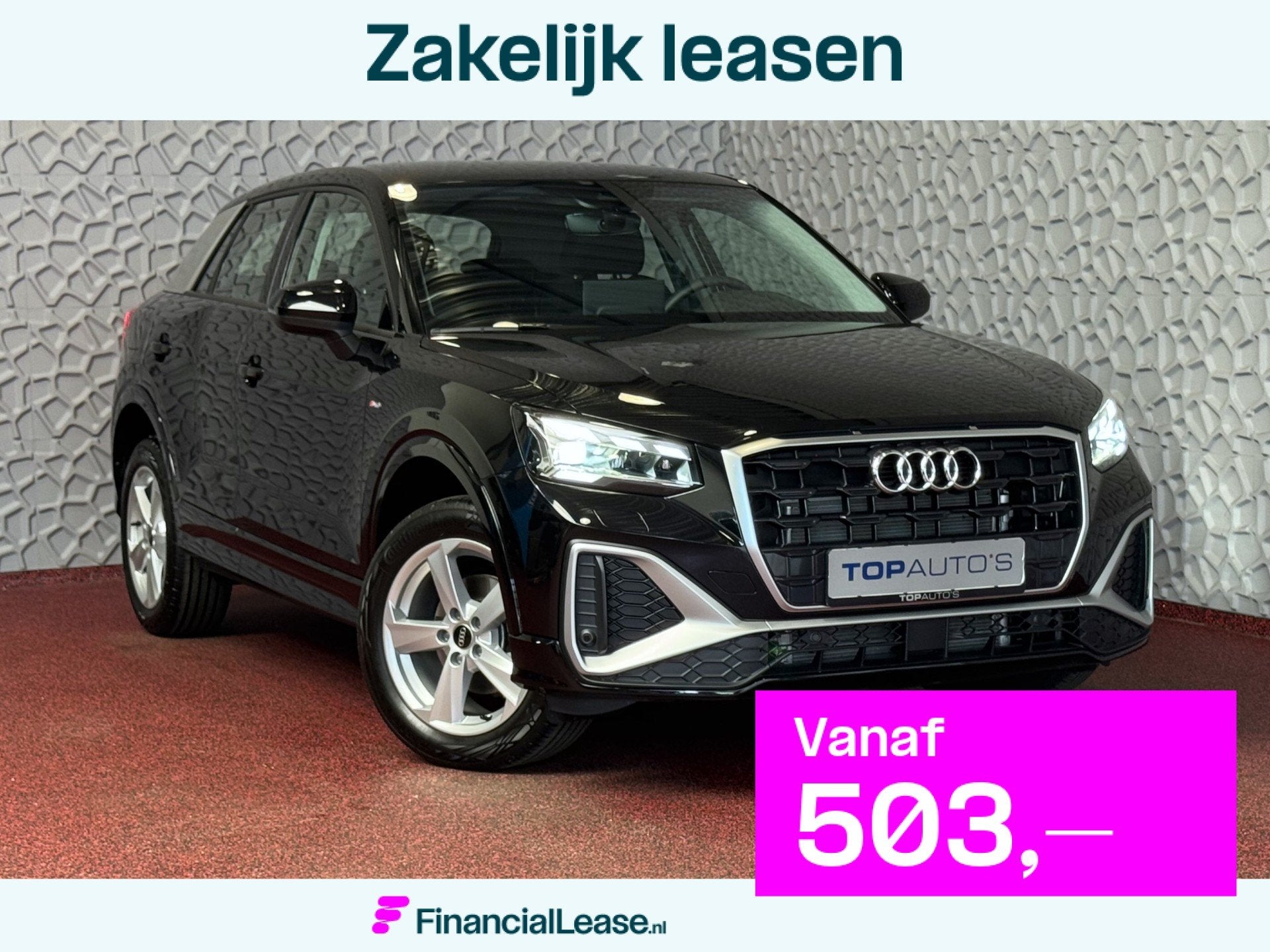 Audi Q2 35 TFSI 1.5 S-LINE  NIEUW MODEL 150PK VIR.COCK, 12 maanden, Stof, 4 cilinders, Zwart