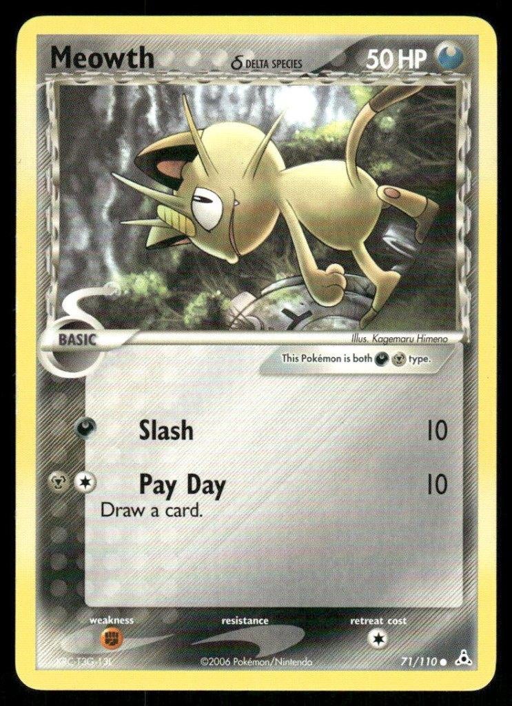 Meowth δ 71/110 - Holon Phantoms, Hobby en Vrije tijd, Verzamelkaartspellen | Pokémon, Gebruikt, Verzenden