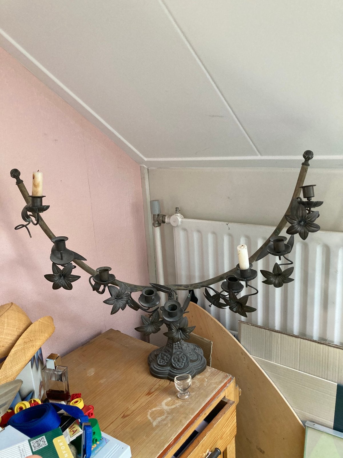 Kandelaar uit klooster jaren 40/50, Antiek en Kunst, Ophalen, Overige materialen