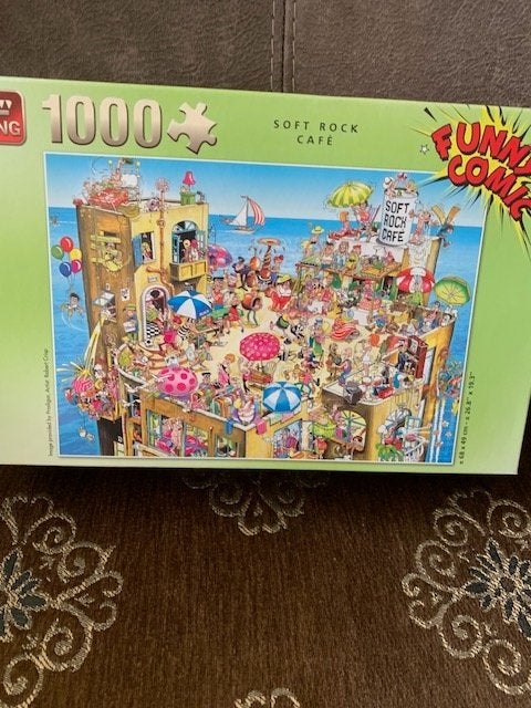 Puzzel (King Funny Comic) Soft Rock Café 1.000 stukjes, Ophalen of Verzenden, 500 t/m 1500 stukjes, Zo goed als nieuw, Legpuzzel