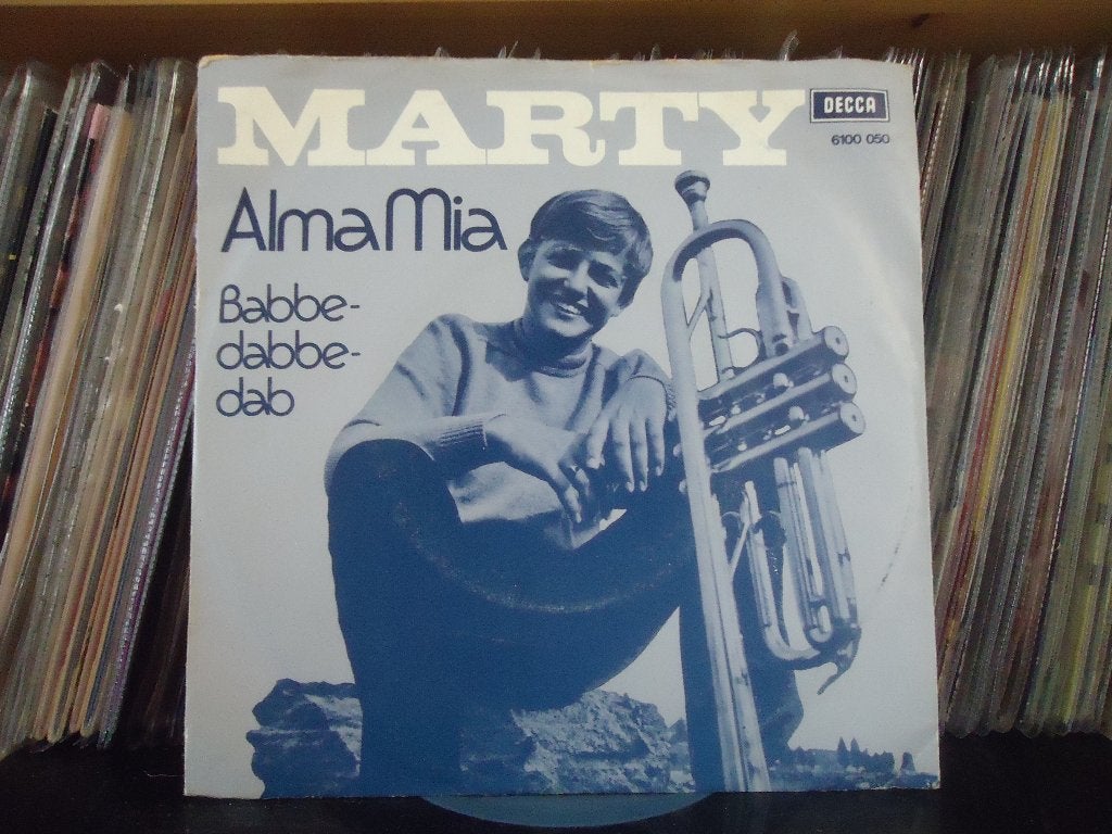 7" Single Marty - Alma Mia / Babbedabbedab, Gebruikt, 7 inch, Ophalen of Verzenden, Pop