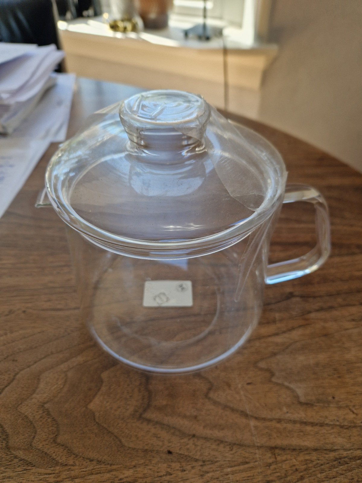 Glazen theepot DE, Theepot/fluitketel, Glas, Ophalen of Verzenden, Zo goed als nieuw
