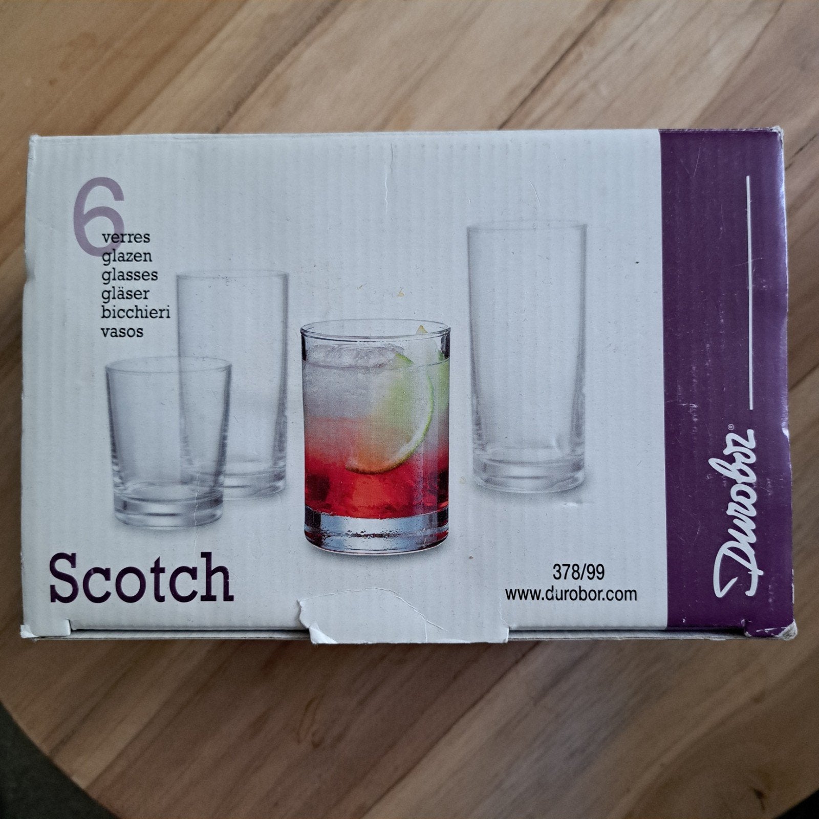 Set van 6 Durobor Scotch glazen - 16 cl, Nieuw, Ophalen of Verzenden, Overige merken, Glas