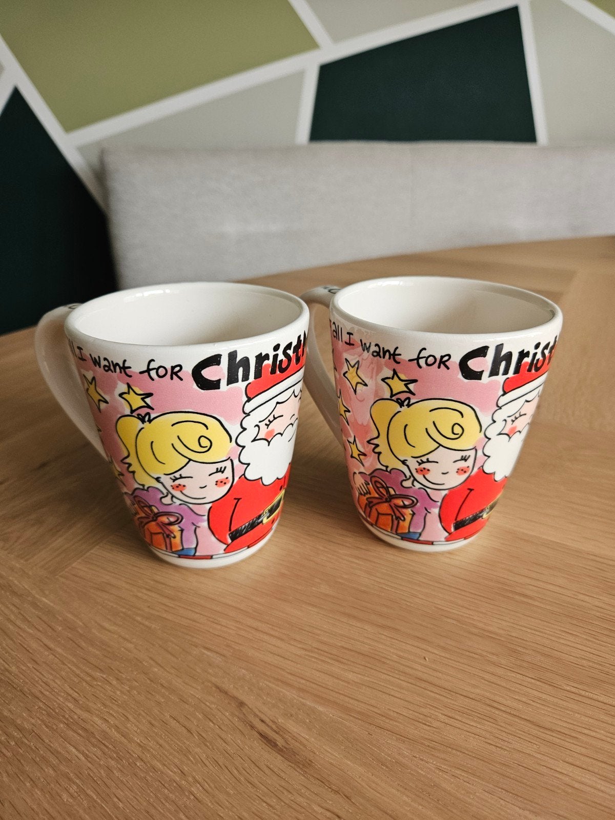 Mokken Blond Amsterdam, kerst, Ophalen, Zo goed als nieuw, Aardewerk, Kop(pen) en/of Schotel(s)