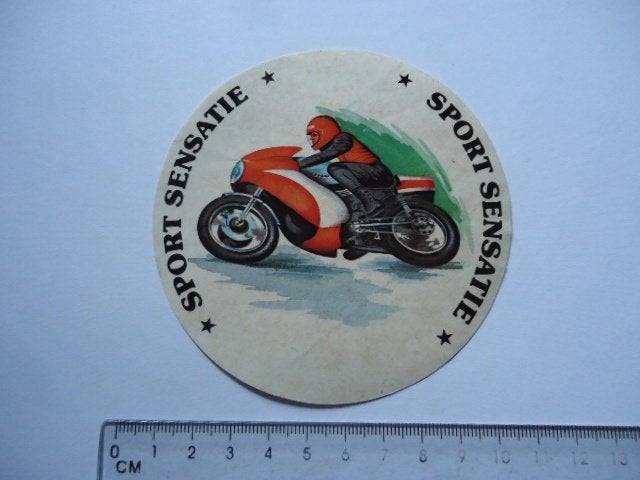 sticker oud Jaren 70 Motorrace motorsport race racing, Verzenden, Zo goed als nieuw, Bedrijf of Vereniging