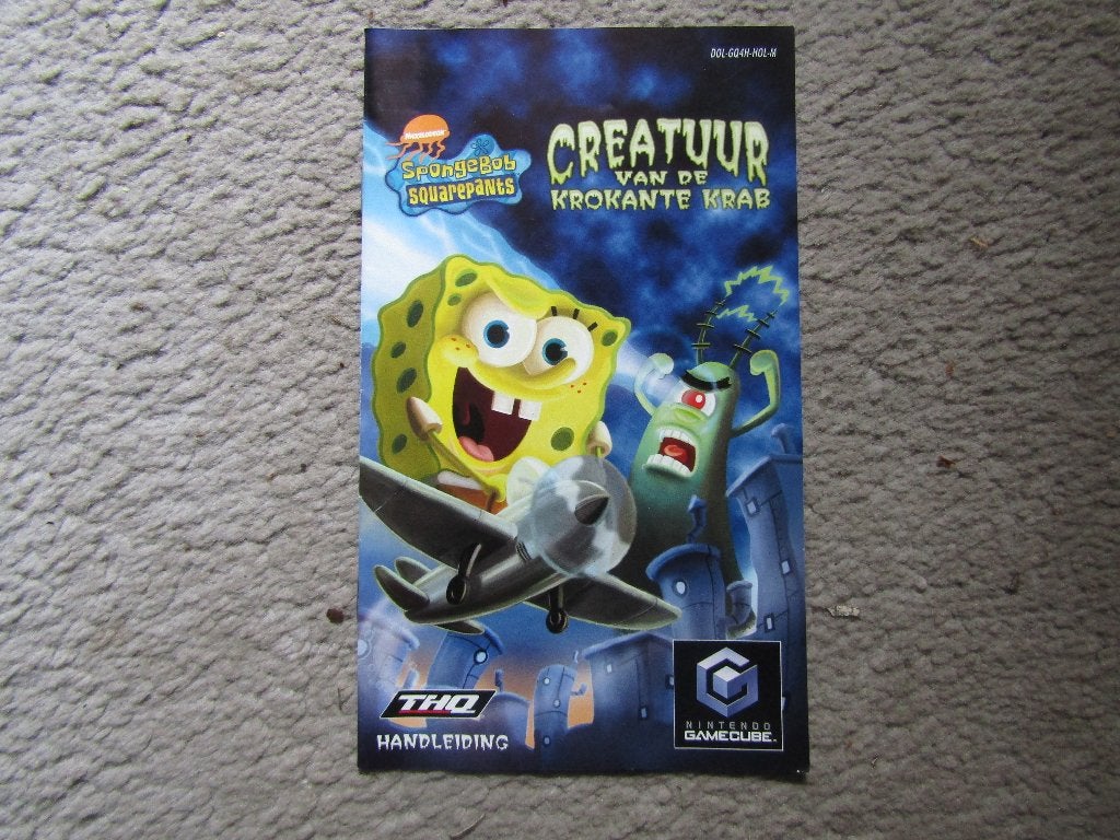 Boekje: Spongebob - Creatuur van de krokante krab - gamecube, Spelcomputers en Games, Games | Nintendo GameCube, Gebruikt, 1 speler