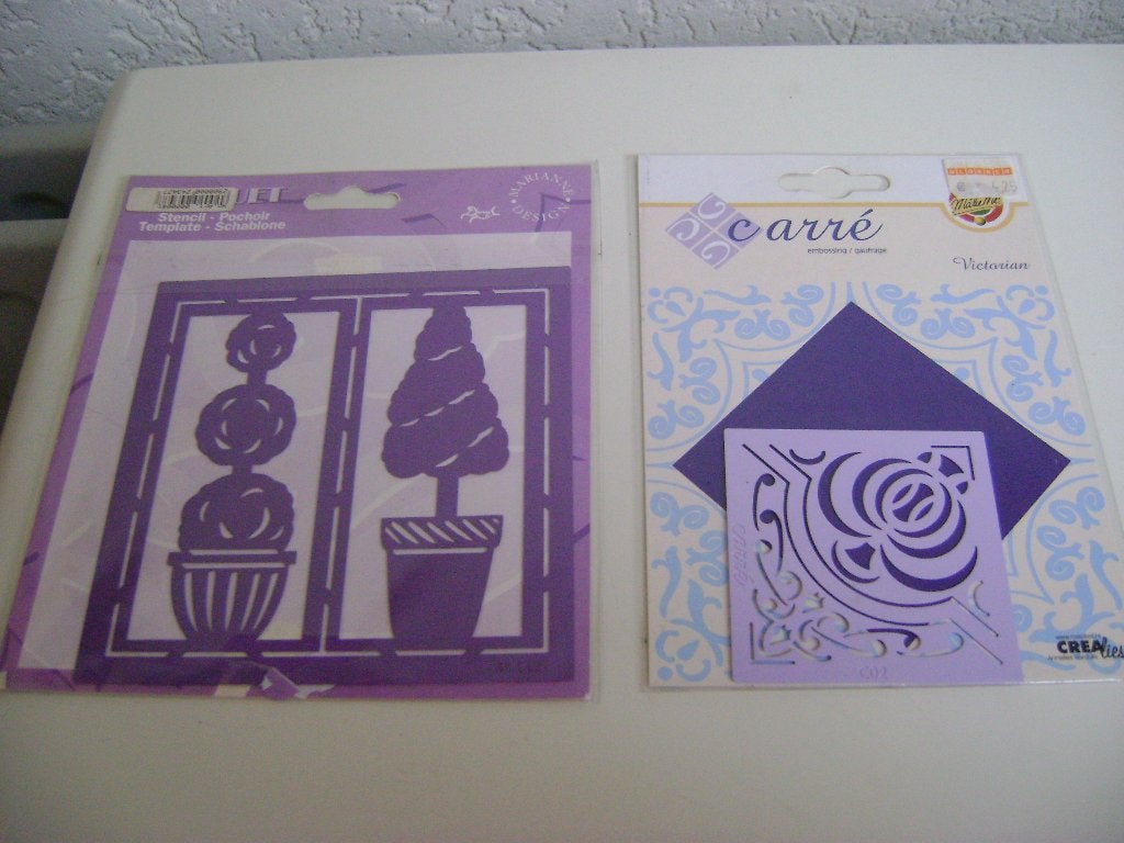 2 nieuw in verpakking embossing stensels planten en fantasie, Ophalen of Verzenden, Nieuw, Fantasie, Overige typen
