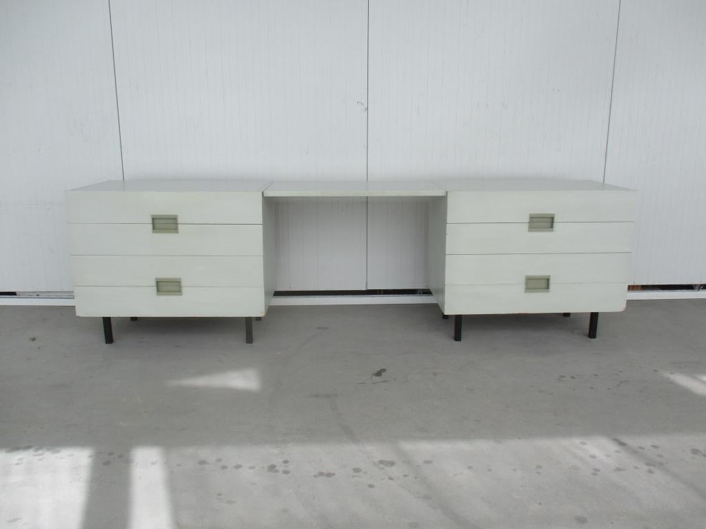 Pastoe DB10 kaptafel/ nachtkastjes design Cees Braakman 60s, Huis en Inrichting, Kasten | Ladekasten, Gebruikt, Minder dan 100 cm