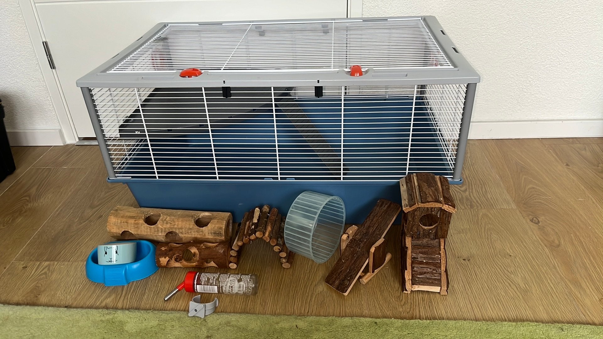 Ferplast Hamsterkooi (kan ook los) + hamsterbenodigdheden, Dieren en Toebehoren, Kooi, Minder dan 75 cm, Zo goed als nieuw, Hamster