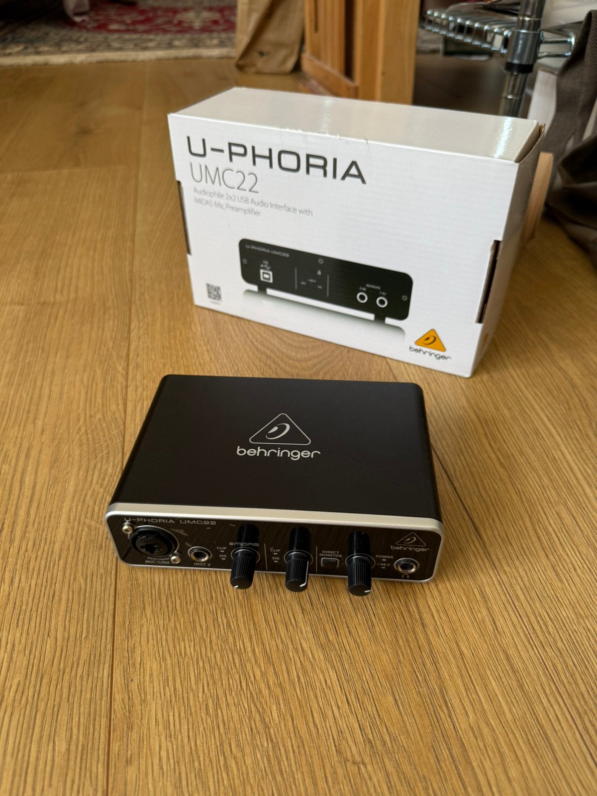 Behringer U-Phoria UMC22 audio interface, Ophalen of Verzenden, Zo goed als nieuw