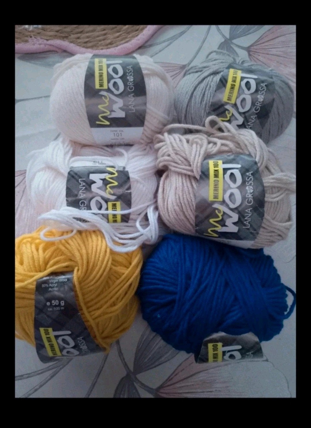 6 bollen merino mc wool 100 mix Lana grossa, Hobby en Vrije tijd, Ophalen of Verzenden, Nieuw, Breien of Haken, Wol of Garen