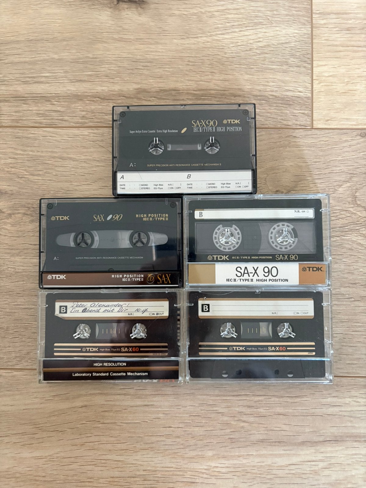 5x bespeelde TDK SA-X cassettes, type 2, Cd's en Dvd's, Cassettebandjes, Ophalen of Verzenden, Zo goed als nieuw, Overige genres