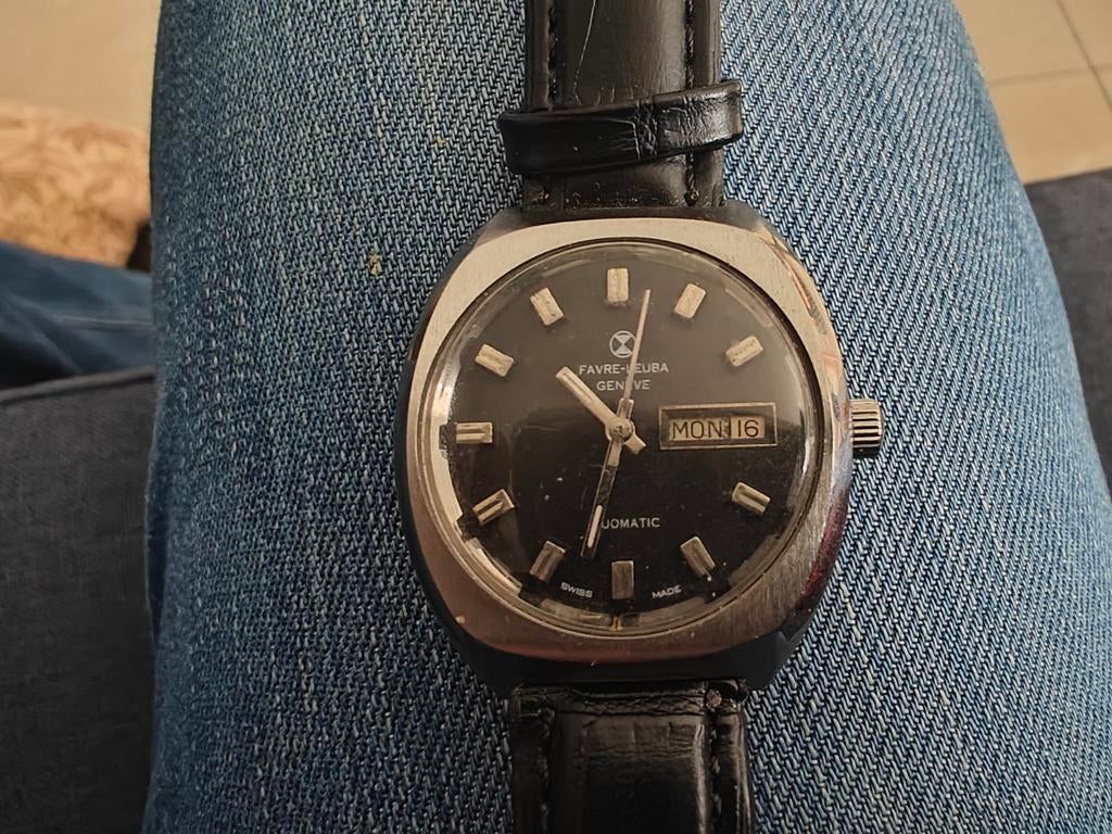 Favre-Leuba Duomatic Automatic horloge, Sieraden, Tassen en Uiterlijk, Horloges | Heren, Ophalen of Verzenden, Leer, Overige merken