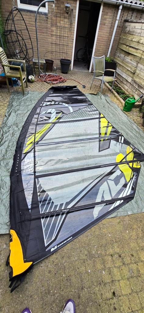Windsurfzeilen freeride/freerace en race 7.0 tot 10.5, Ophalen, Gebruikt, Zeil