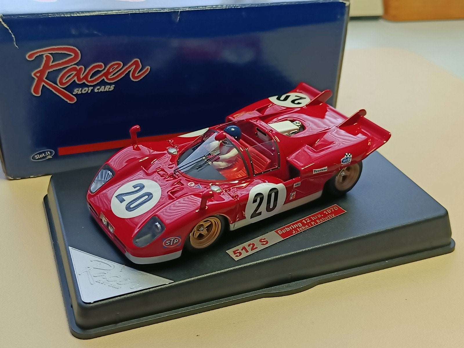 RACER Ferrari 512 S slotcar #20 Sebring 1970 J. Ickx, Overige merken, Racebaan, Ophalen of Verzenden, Zo goed als nieuw