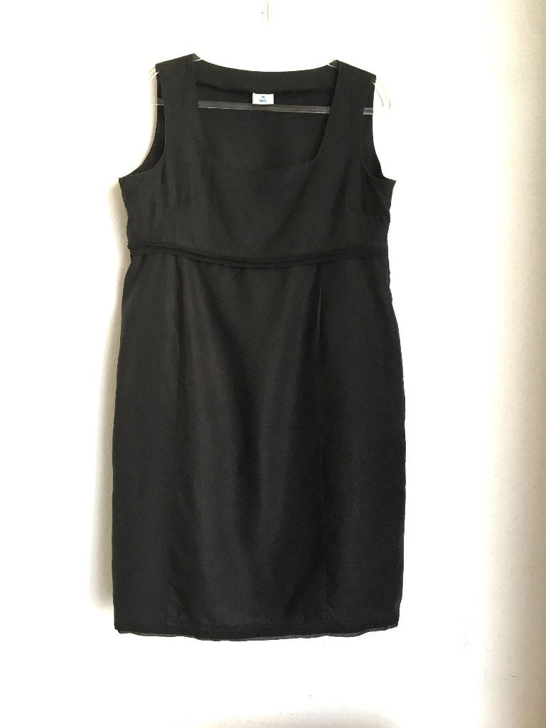 Linnen Jurk van M&S, Zwart, Maat 46/48 (XL) of groter, Ophalen of Verzenden, Gedragen