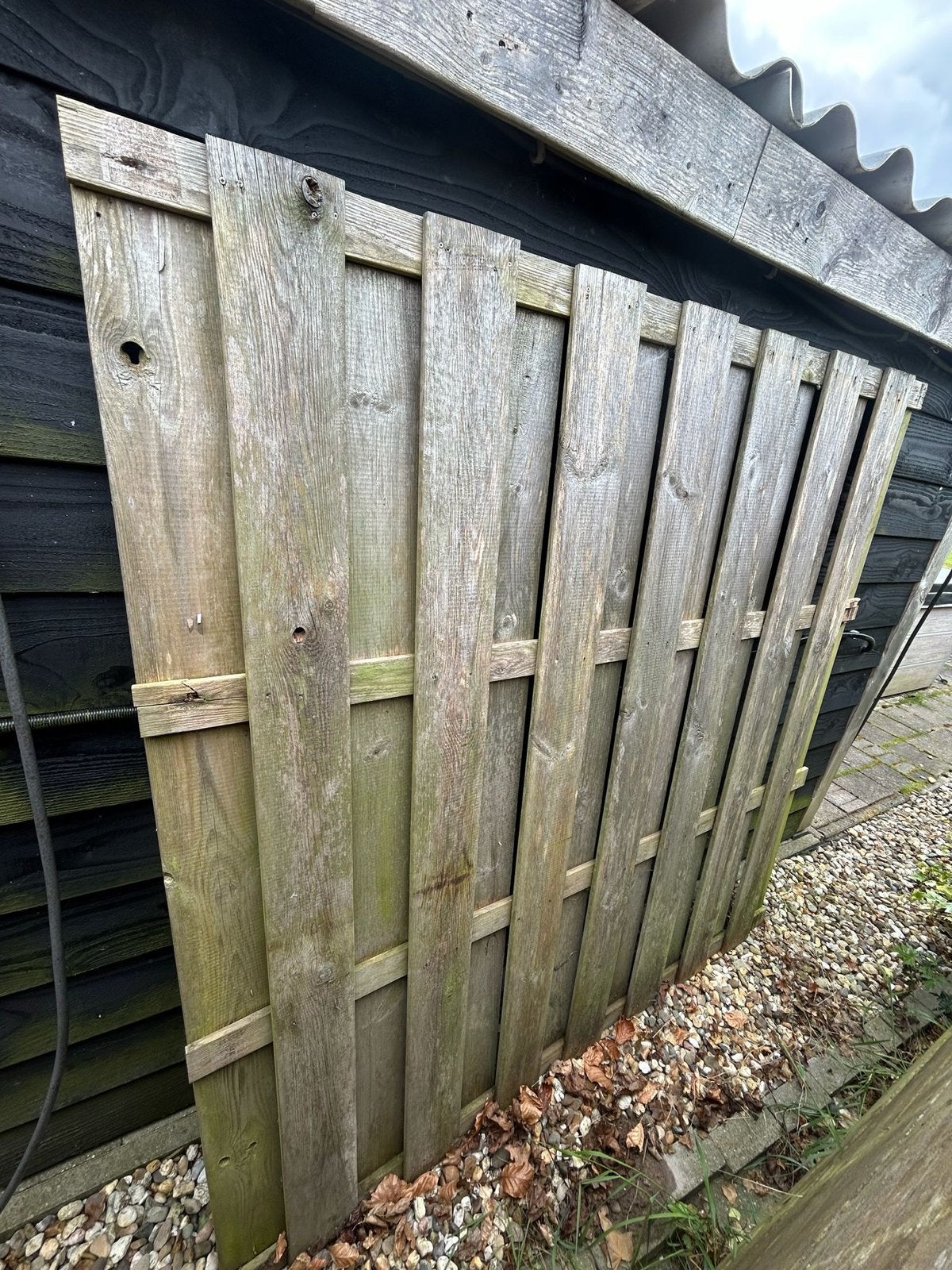 2 Gebruikte tuinschermen 1.80 x 1.80 m - Voordelige prijs!, Ophalen, Gebruikt, Hout, 150 tot 200 cm