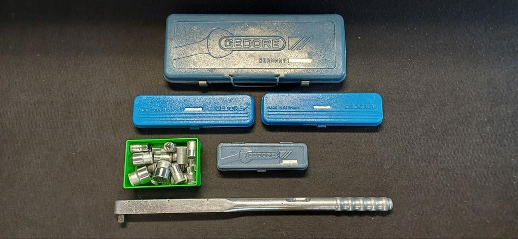 Gedore doppensets + Gedore momentsleutel., Doe-het-zelf en Verbouw, Gereedschap | Handgereedschap, Ophalen, Gebruikt