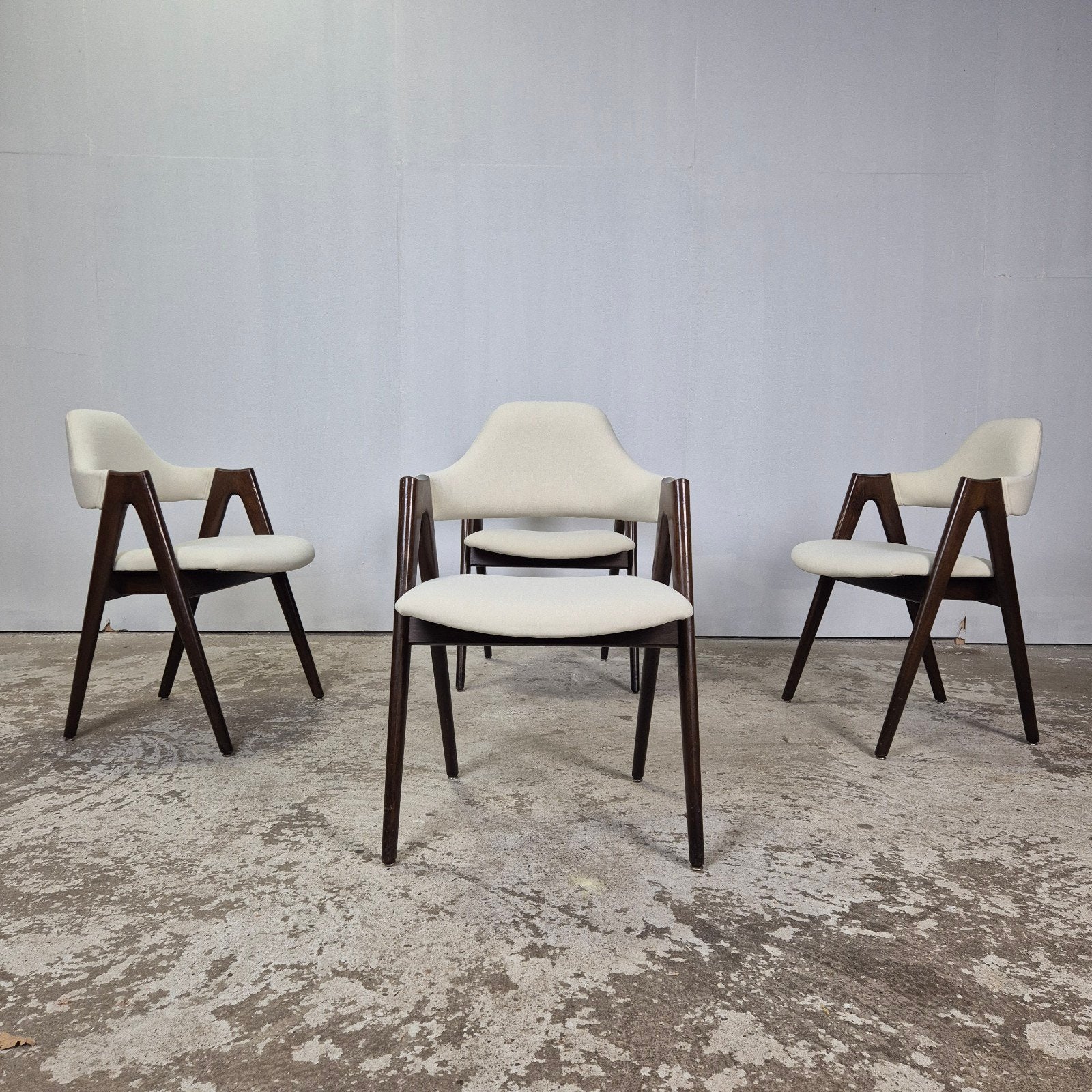 4x Kai Kristiansen Compass chair Vintage Deense stoelen