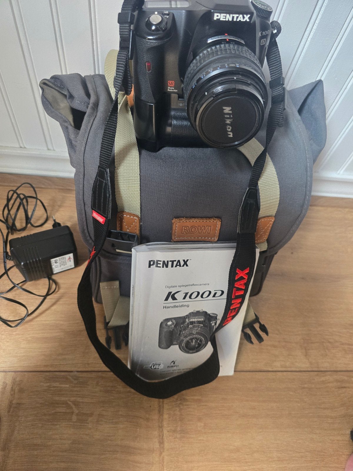 Pentax K100D Spiegelreflexcamera met Tamron AF70-300mm lens, Ingebouwde flitser, Gebruikt, Spiegelreflex, Draagriem