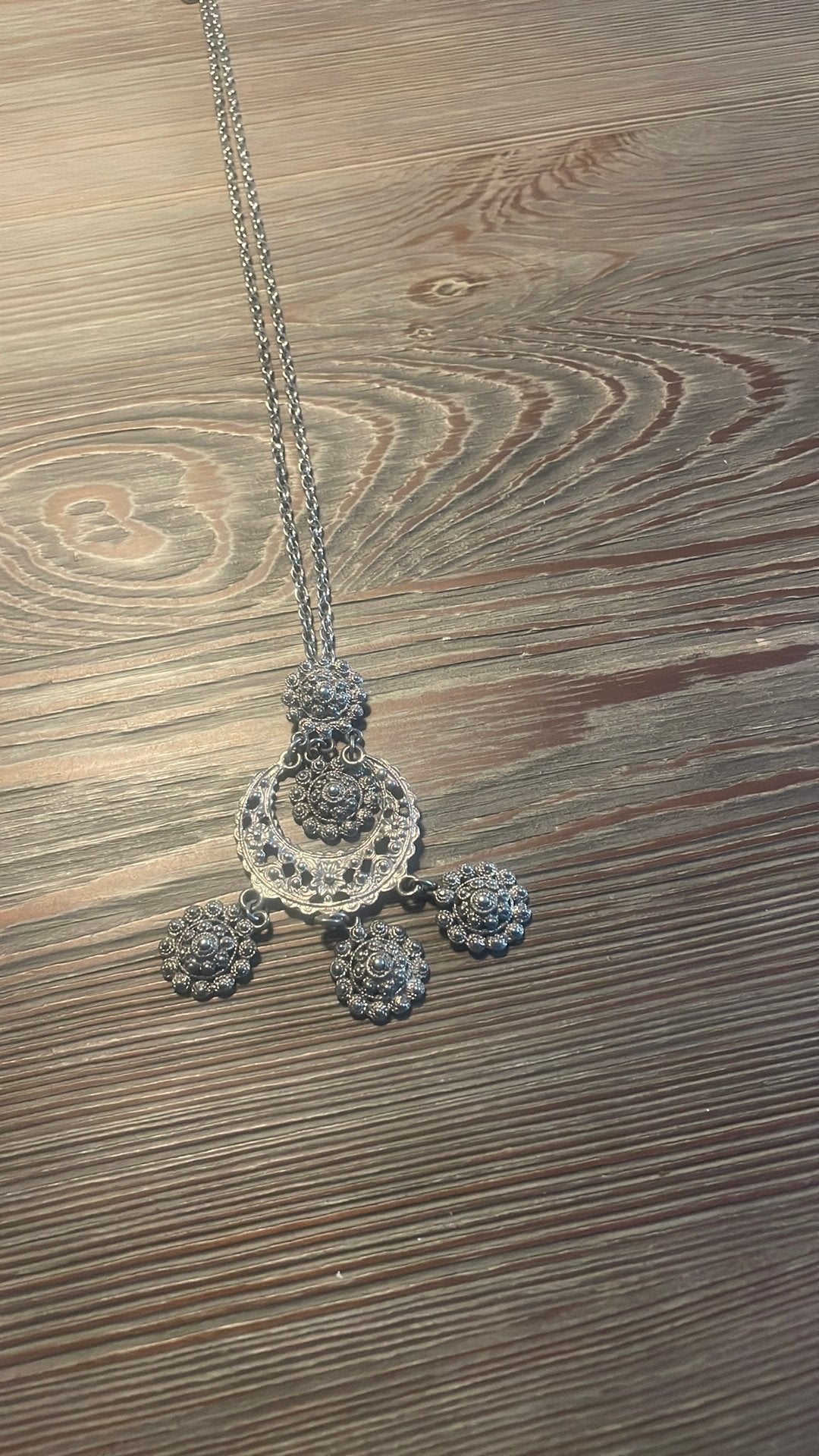 Vintage ketting, Ophalen of Verzenden, Zo goed als nieuw, Zilver, Overige materialen