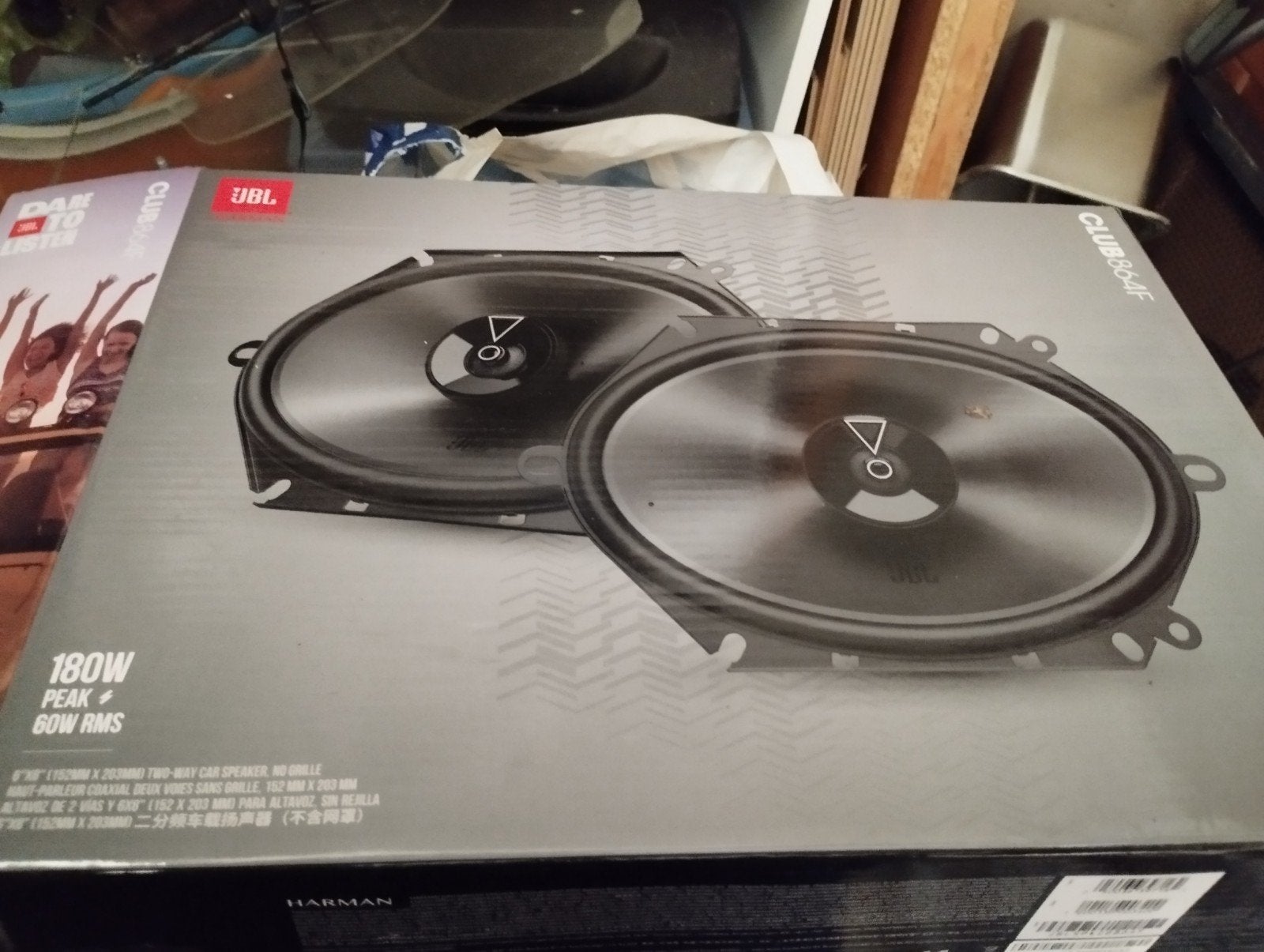 JBL Club 864F 6x8 inch 2-weg autospeakers - 180W piek, Auto diversen, Autospeakers, Ophalen, Zo goed als nieuw