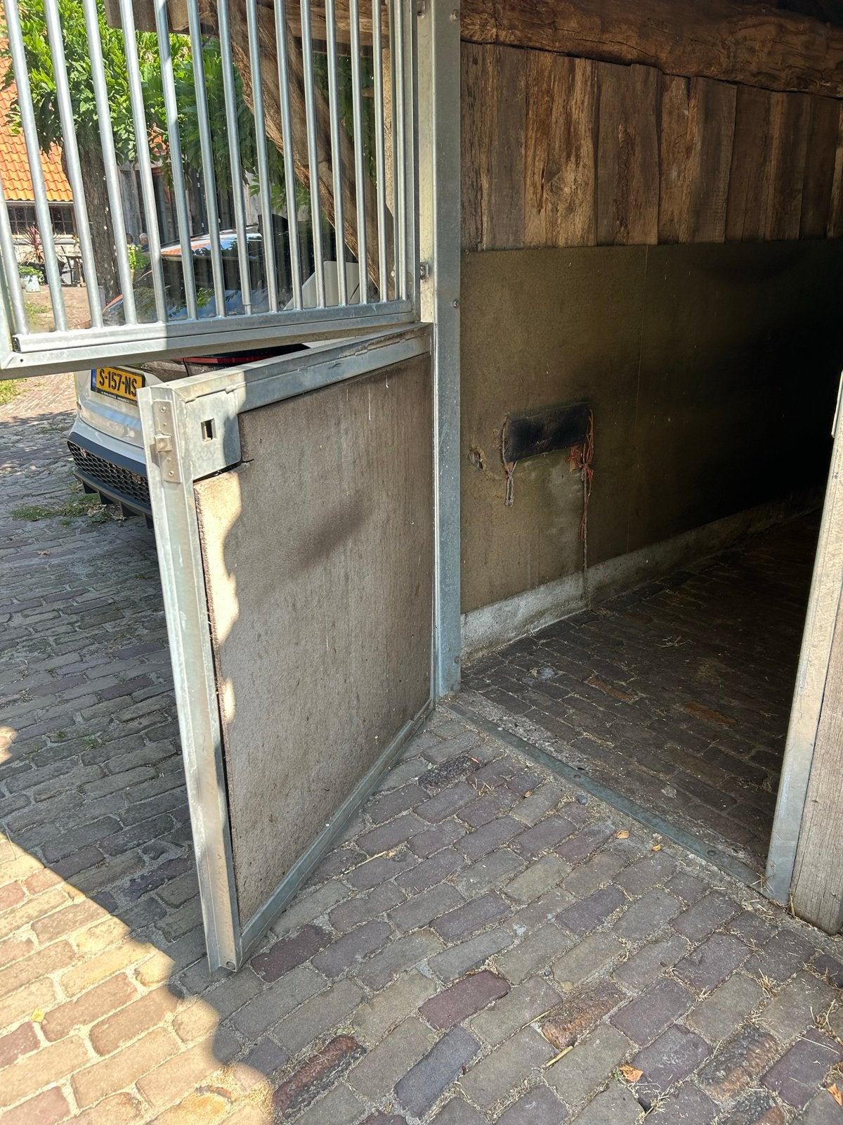 2 staldeuren met veiligheidsglas en uitneembare tralies, Ophalen, Gebruikt, 120 cm of meer, 215 cm of meer