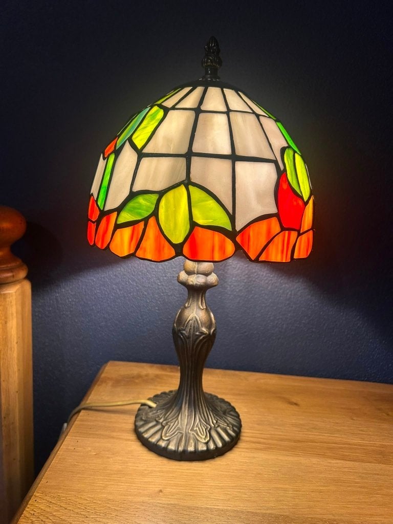 Tiffany lampjes, Huis en Inrichting, Lampen | Tafellampen, Ophalen, Gebruikt, Tiffany lamp, Vintage