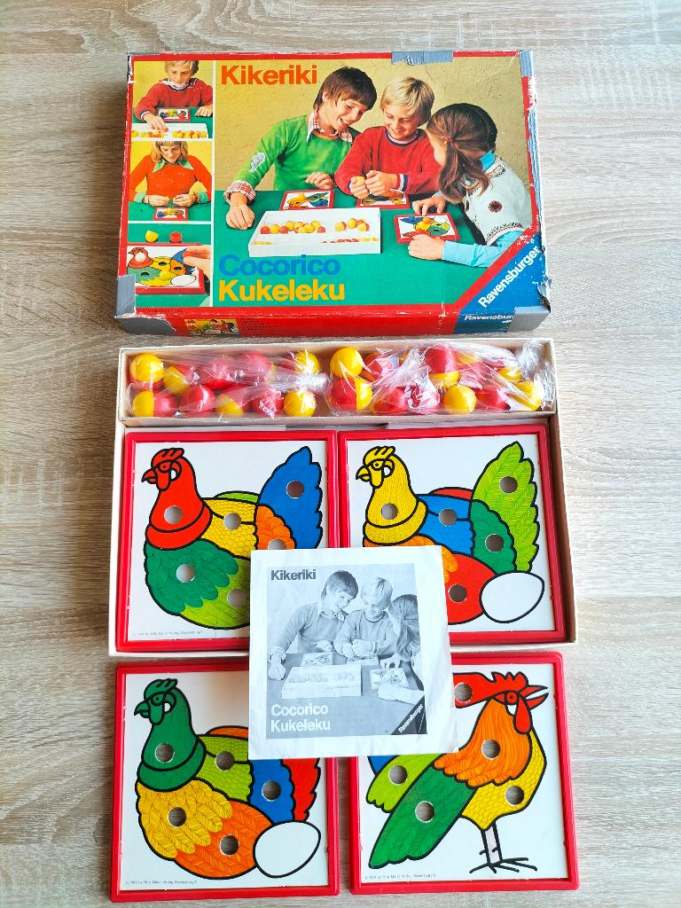 Kukeleku - spel van Ravensburger - 1976 - kip, haan, ei, Een of twee spelers, Ophalen of Verzenden, Gebruikt, Ravensburger