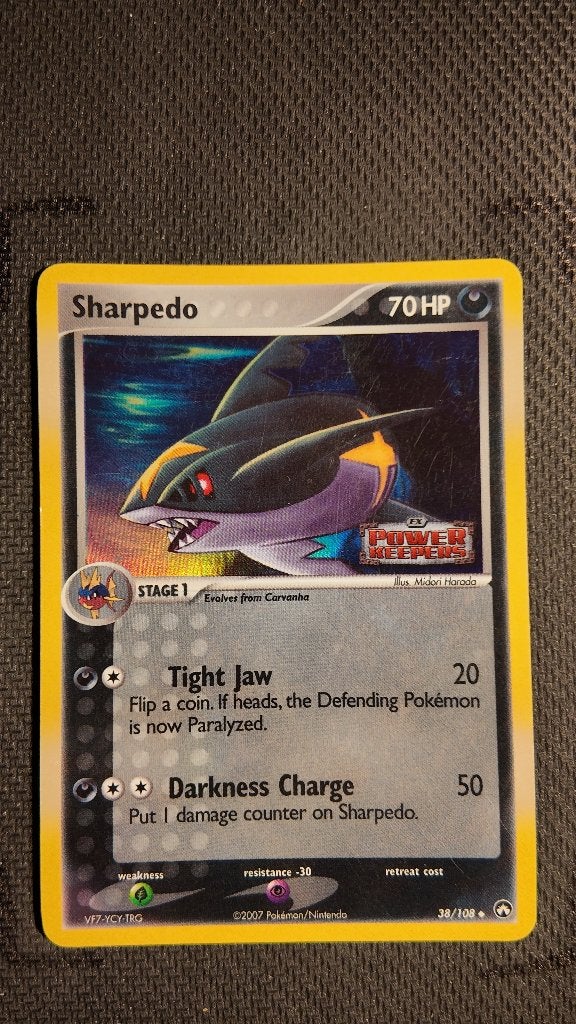 Sharpedo 38 Power Keepers | Pokemon kaart, Ophalen, Zo goed als nieuw, Losse kaart, Foil