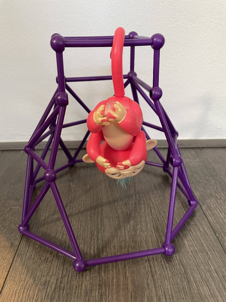 fingerlings aapje met klimrek, Ophalen of Verzenden, Gebruikt