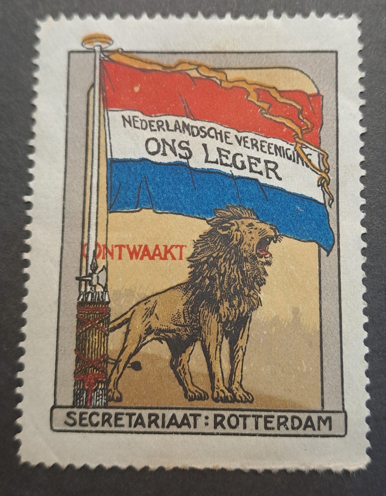 Sluitzegel Nederlandsche Vereeniging Ons Leger, Ophalen of Verzenden, T/m 1940