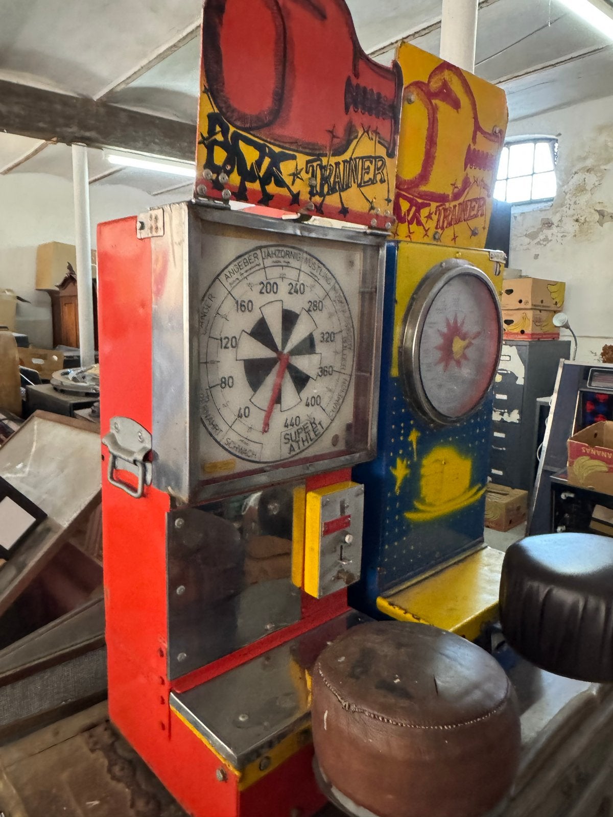 Vintage Boks Trainer / Krachtmeter - Werner Lemmerz, Verzamelen, Automaten | Overige, Ophalen, Gebruikt
