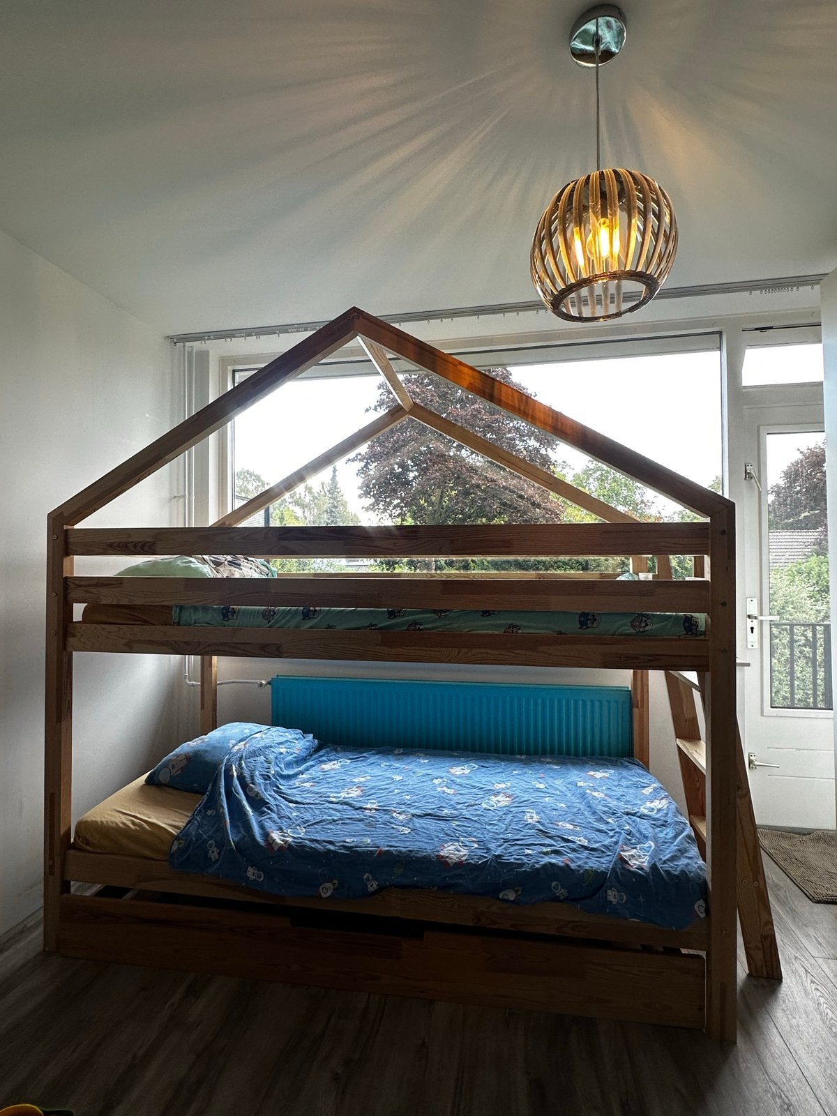 Petit Puk Mickey halfhoog stapelbed 90x200 cm, Ophalen, Gebruikt, 90 cm, Eenpersoons