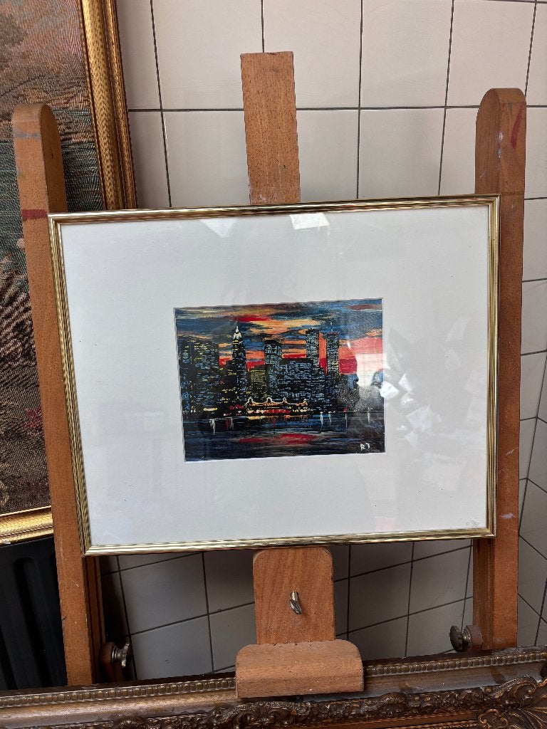 Skyline New York Schilderij Ingelijst R.T. Kunst, Ophalen