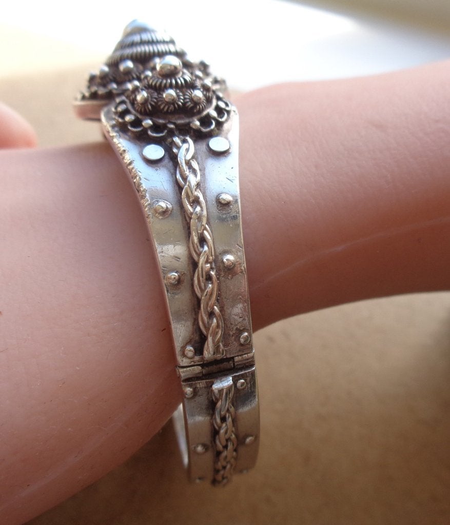 antiek zilveren Zeeuwse knoop armband [952], Verzenden, Zilver, Armband