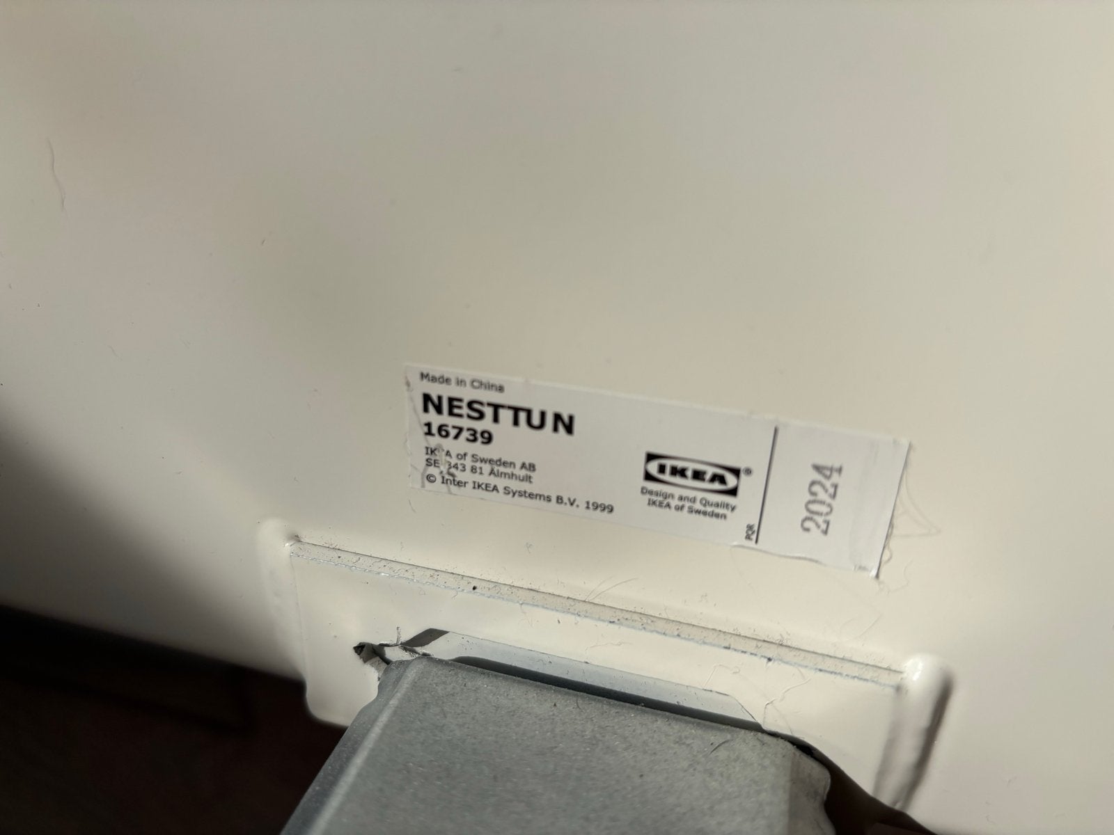 IKEA NESTTUN bedframe met LURÖY lattenbodem (wit), Eenpersoons, Wit, Zo goed als nieuw, 200 cm