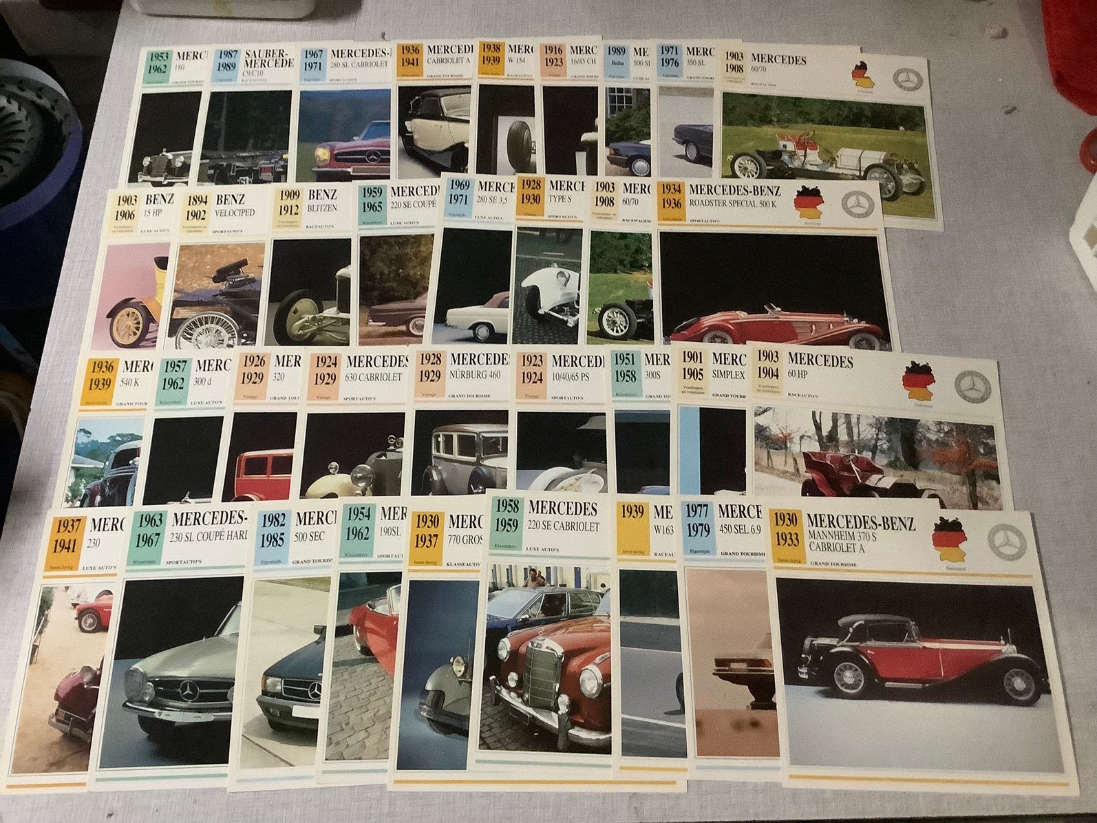 Verschillende oldtimer Mercedes kaarten, Ophalen of Verzenden, Zo goed als nieuw, Mercedes