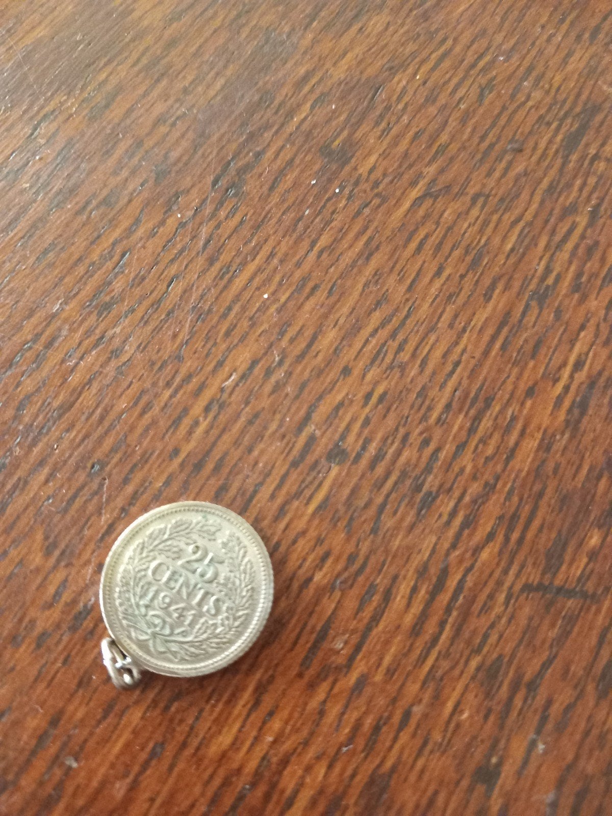 hanger wilhelmina, Postzegels en Munten, Munten | Nederland, Ophalen of Verzenden, Koningin Wilhelmina, 25 cent