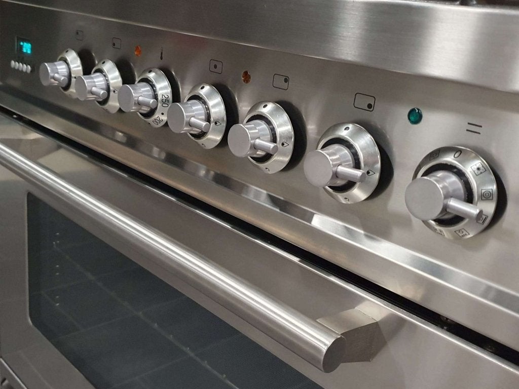 Luxe Boretti Fornuis 90cm RVS + RVS 1 oven Fry-top, Niet ingevuld, 60 cm of meer, Niet ingevuld, Ophalen of Verzenden
