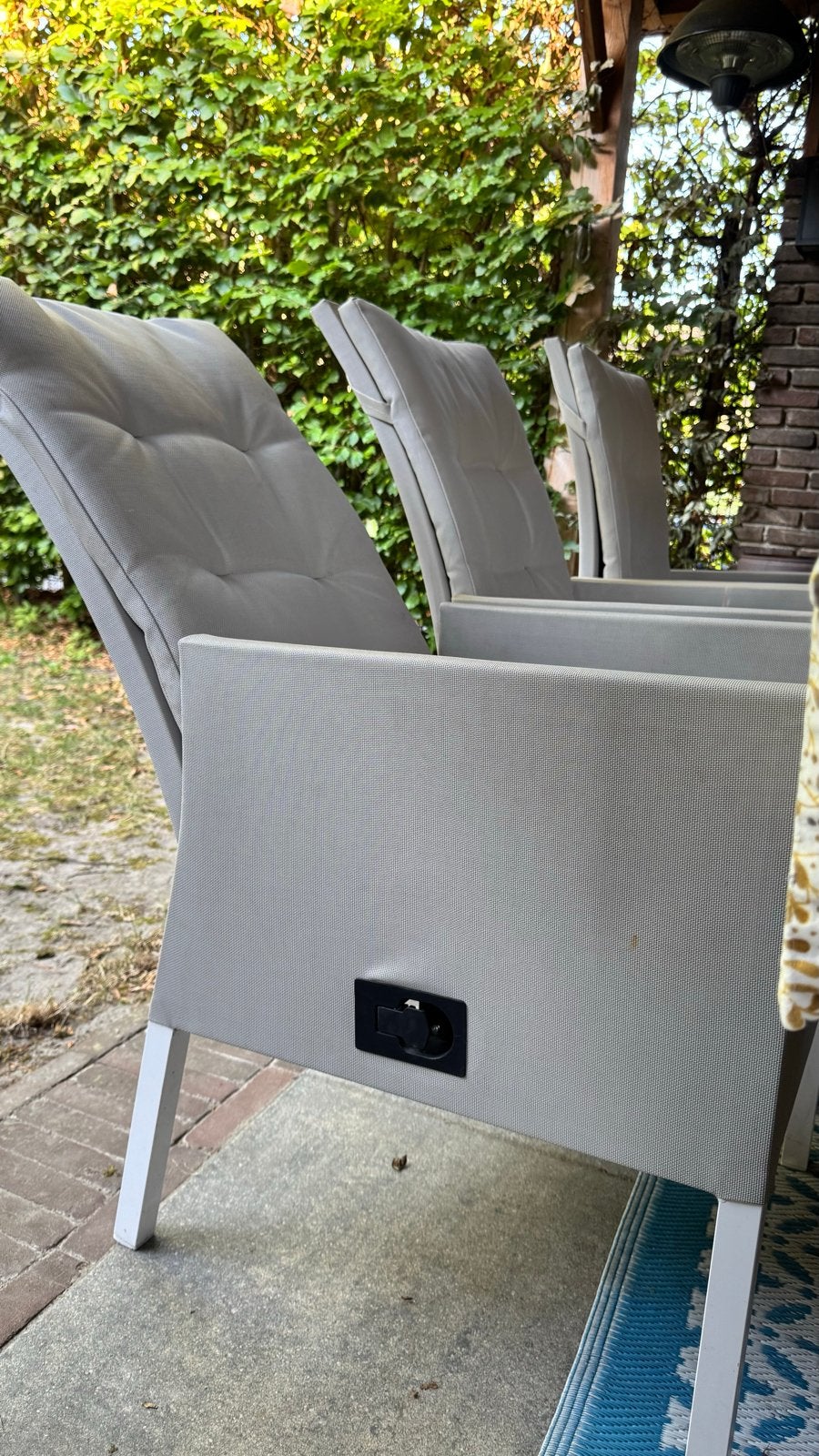 Verstelbare tuinstoelen met kussens 6x, Tuin en Terras, Tuinstoelen, Ophalen, Gebruikt, Textileen, Verstelbaar
